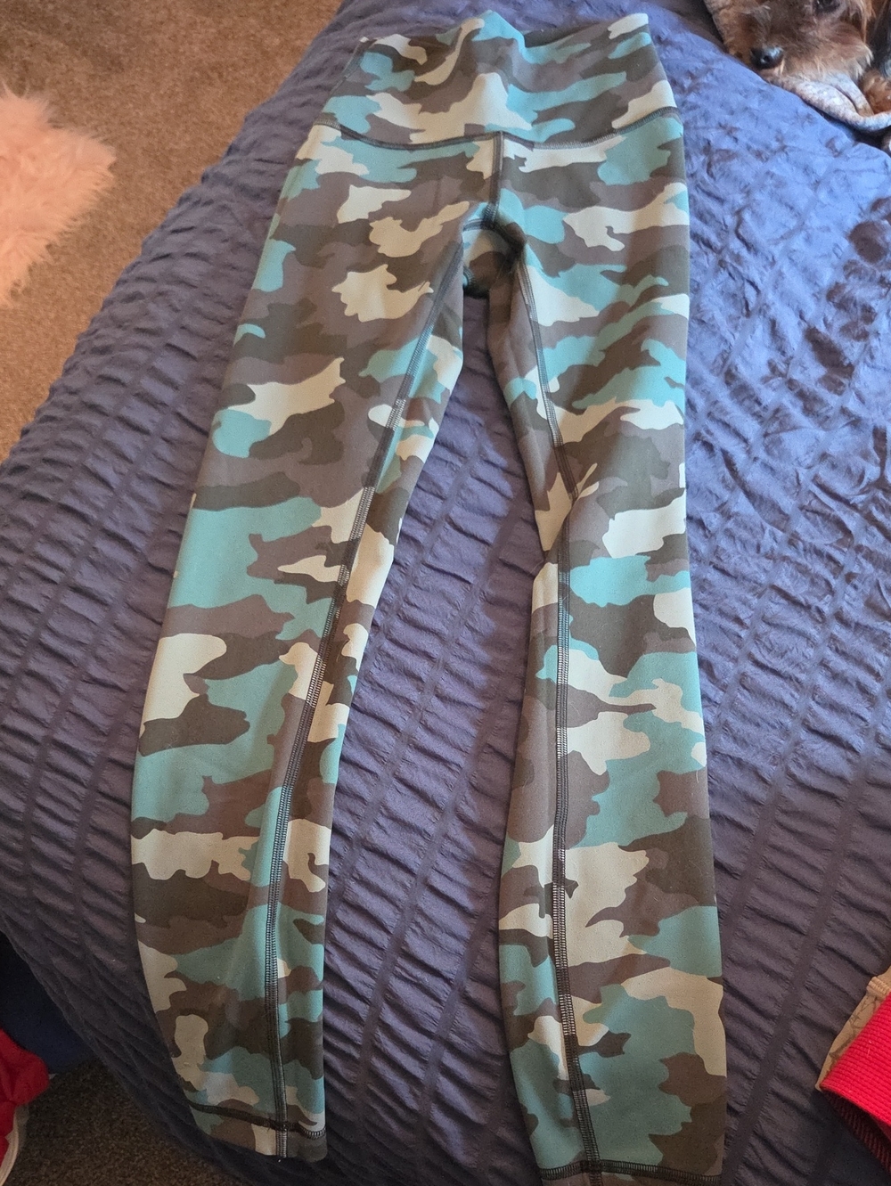 lululemon athletica Camo Leggings in Aqua & Gray